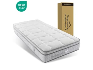 Matelas 90x200 cm <strong></strong>  <strong></strong> Ressorts ensachés + mousse soutien Ferme épaisseur 25 cm
