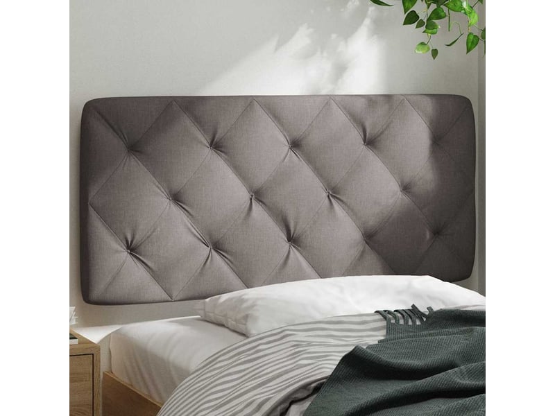  Coussin de tête de lit taupe 100 cm tissu cf55962  - Conforama C