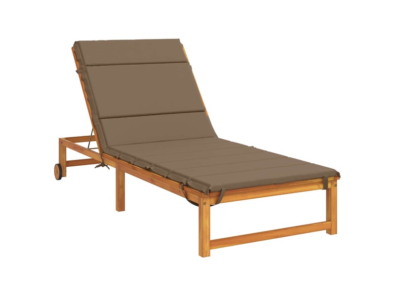  Coussin de transat, coussin pour bain de soleil gemert 100 % polyester taupe 200 x 80 x 3 cm cf56208  - Conforama C