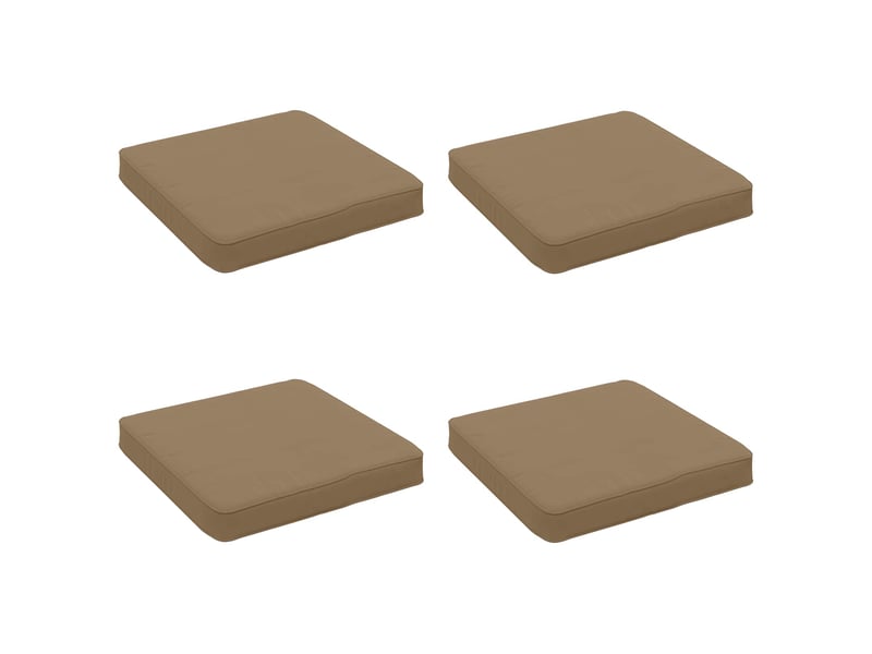  Lot de 4 coussins de siège, coussins d'assise vught 100 % polyester taupe cf60745  - Conforama A