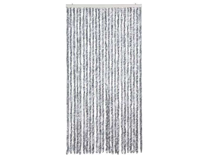  Rideau anti-mouches, moustiquaire blanc et gris 100x230 cm chenille cf43512  - Conforama C