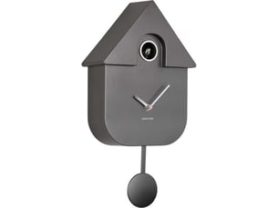Horloge murale moderne cuckoo gris foncé métallique