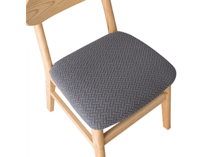 Lot de 6 housses pour chaises de cuisine et de salle à manger, 53 x 53 cm, gris