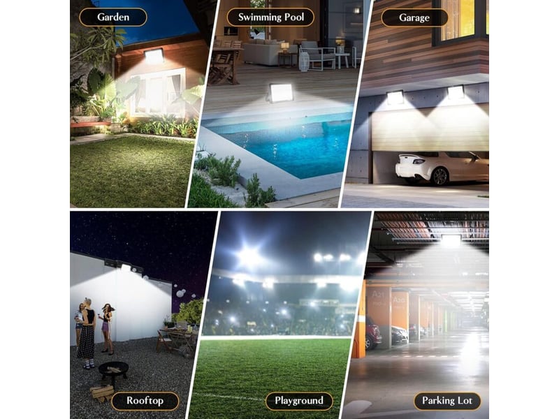  Projecteur led exterieur, 200w 25000lm spot led extérieur, 6000k projecteur exterieur led, parking (blanc froid, 200w)  - Conforama C