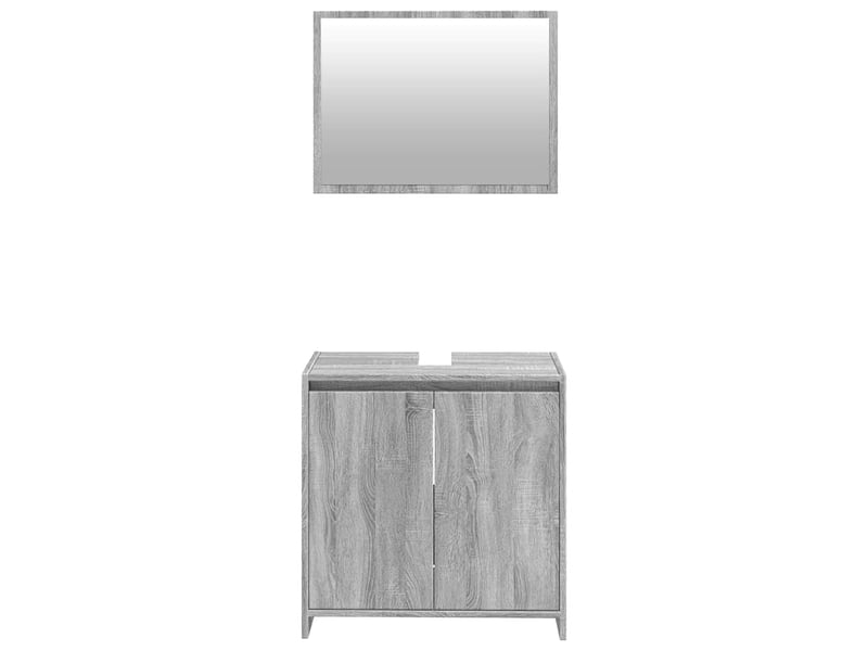  Ensemble de meubles de salle de bain 2 pcs sonoma gris cf63646  - Conforama D