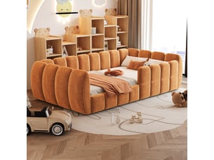 Lit simple 90x200 cm <strong>OKMYHOME</strong>  <strong></strong> coloris orange