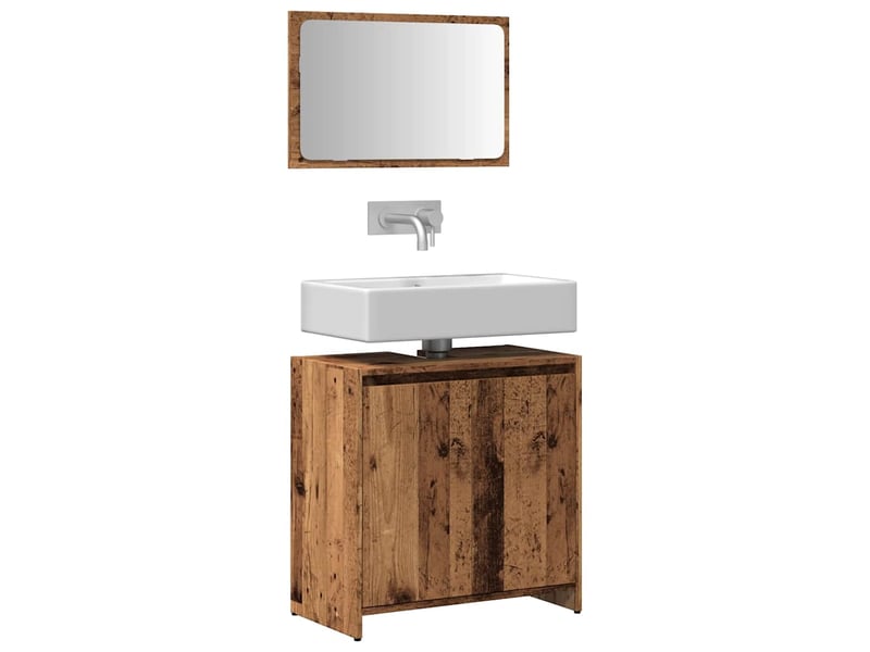 Ensemble de meubles salle de bain 2 pcs bois d'ingénierie cf63916 - Conforama B