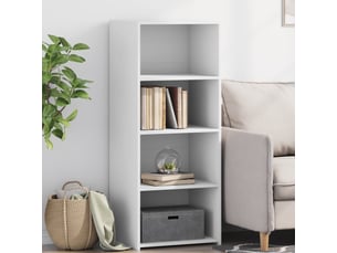 Buffet haut - bahut - meuble de rangement blanc 50x41x124 cm bois d'ingénierie