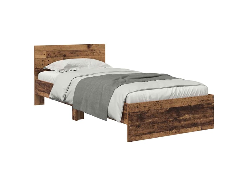  Lit simple- lit adulte -  cadre de lit bois ancien 90 x 190 cm bois d'ingénierie  - Conforama B