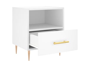 Table de chevet - cabinet de chevet - table de nuit blanc 40x35x47,5 cm bois d’ingénierie