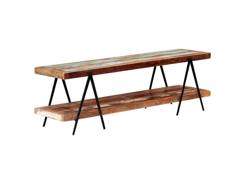  Meuble tv - banc tv - meuble de rangement 160x40x50 cm bois de récupération massif  - Conforama B