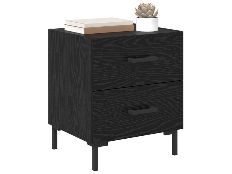 Table de chevet - cabinet de chevet - table de nuit 2 pc chêne noir 40 x 35 x 47,5 cm - Conforama B