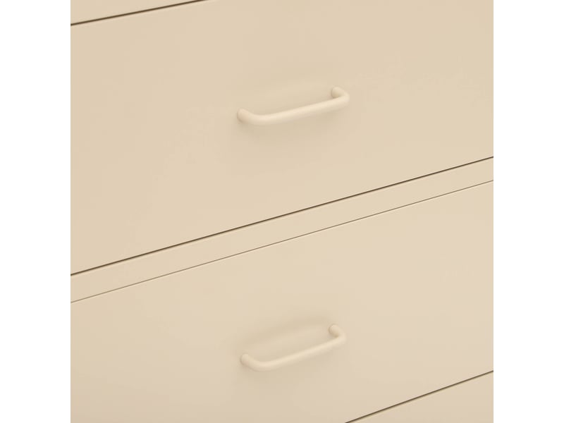  Commode industrielle acier 4 tiroirs beige - soho  - Conforama E