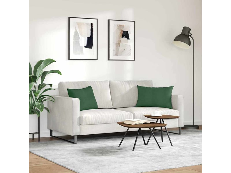 Lot de 2 coussins de canapé, coussins décoratifs vert foncé 60 x 40 cm cf59189  - Conforama D