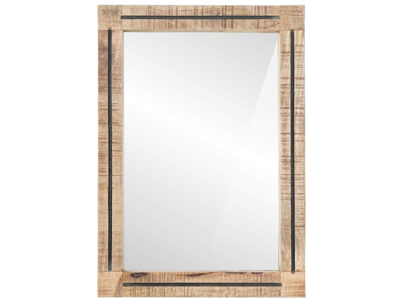  Miroir montage mural marron et noir 70 x 50 x 3 cm verre cf62799  - Conforama C