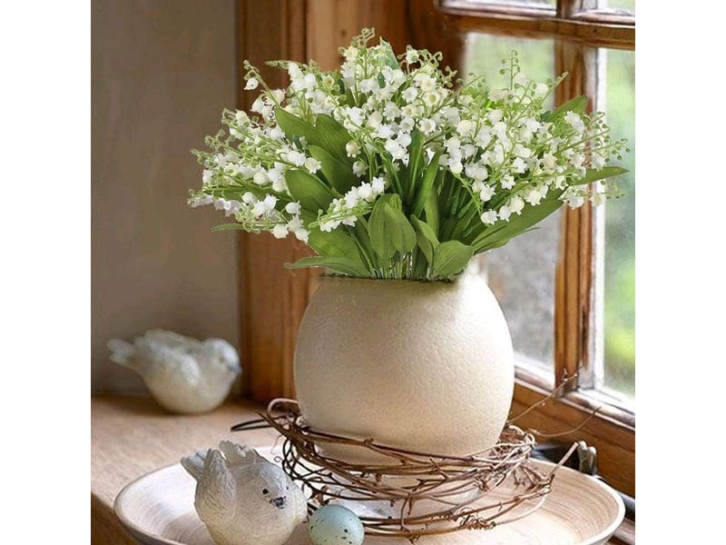  Lot de 3 fleurs artificielles blanches pour intérieur et extérieur (klb)-aquaforge  - Conforama E