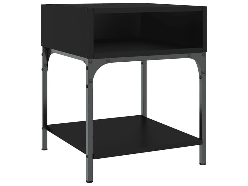  Lot de 2 tables de chevet - cabinet de chevet - table de nuit noir 40x41x50 cm bois d’ingénierie  - Conforama C
