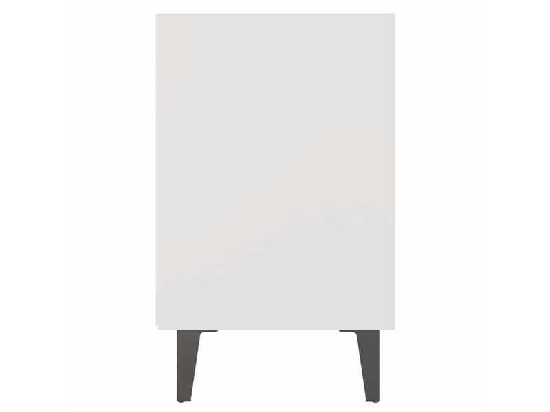  Table de chevet - cabinet de chevet - table de nuit avec pieds en métal blanc 40x30x50 cm  - Conforama D