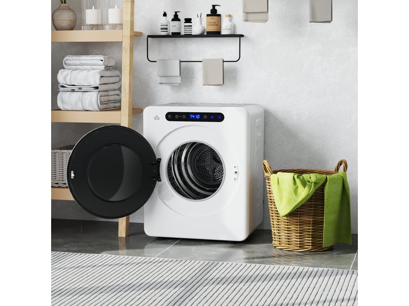 Séchoir linge portable - 1000w 4kg - timer - 6 modes - installation murale ou à poser - blanc - Conforama B