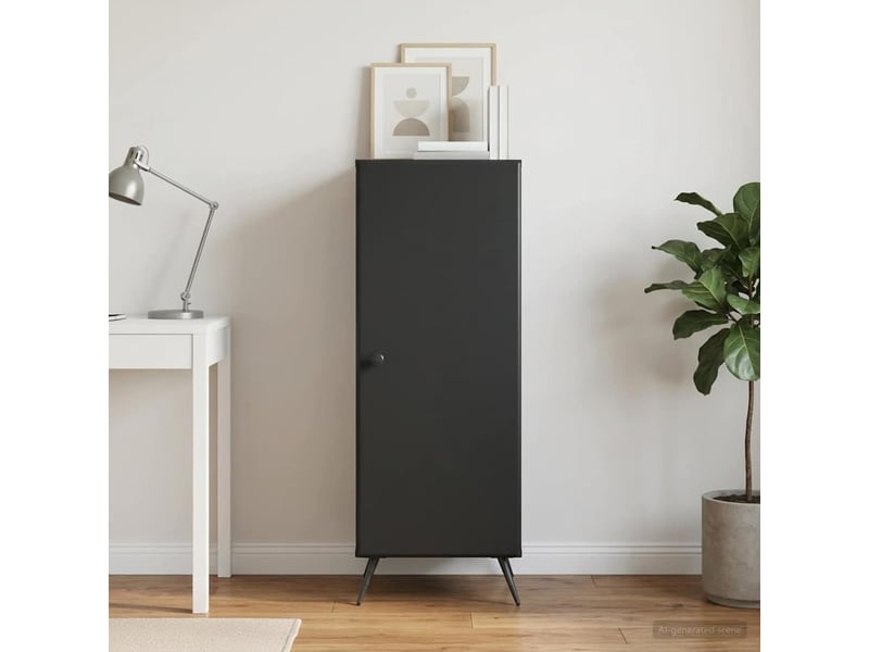 Buffet - bahut - meuble de rangement noir 33 x 34,5 x 90 cm bois d'ingénierie - Conforama D