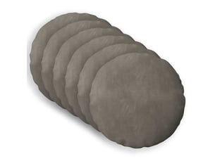 Lot de 6 coussins avec oreiller, coussins décoratifs heerlen gris clair velours cf50831