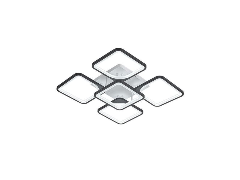  Plafonnier led moderne, 60w 7000lm simple square 5 têtes lampe de plafond led  - Conforama A