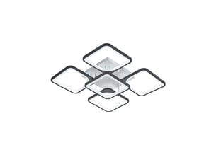 Plafonnier led moderne, 60w 7000lm simple square 5 têtes lampe de plafond led