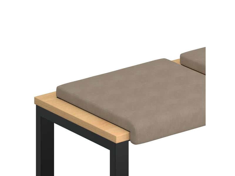  Lot de 2 coussins de banc, coussins d'assise, coussins pour chaisecanapé microfibre taupe profondeur 35 cm cf52485  - Conforama A