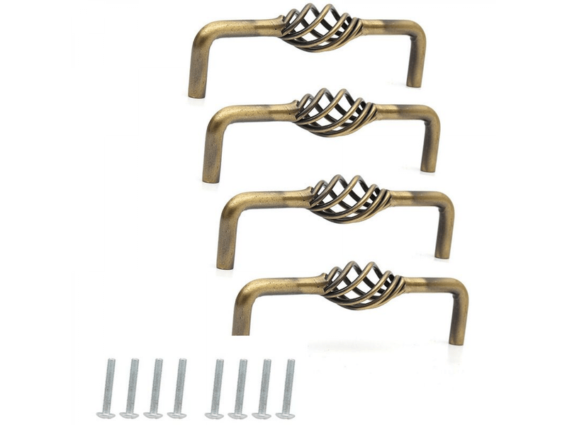 Jeu de 4 poignées anciennes en inconel pour tiroirs de coiffeuse - bronze128 mm - Conforama E