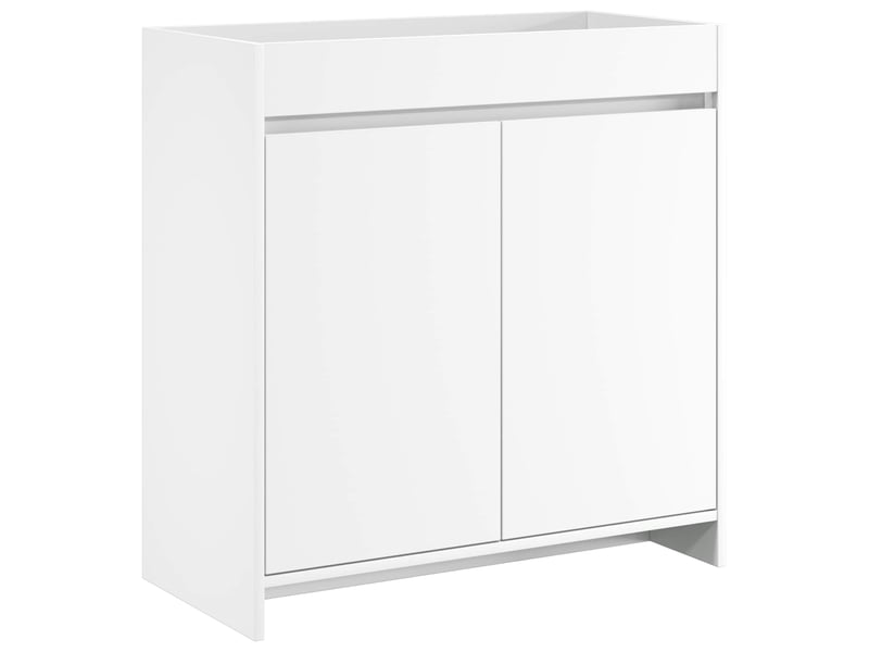  Meuble sous lavabo de salle de bain, commode blanc 78.5x37.5x81 cm shl1498  - Conforama A