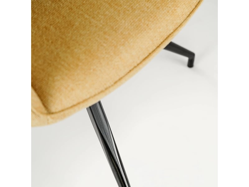  Lot de 2 chaises rembourrées en tissu avec accoudoirs celeste - jaune  - Conforama D