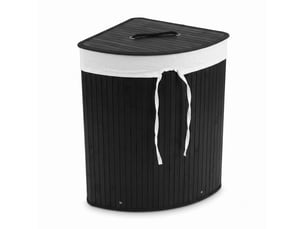 Panier à linge d'angle arco, bambou, 60 l