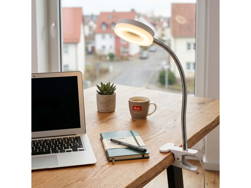  Lampe de bureau Métal 40 cm blanc  - Conforama W