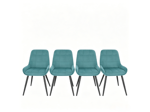 Chaises de bureau élégantes et fonctionnelles – ensemble salon-salle à manger 4 pièces, sièges rembourrés hauts
