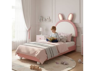 Lit simple 90x200 cm SOGEU   coloris bicolore