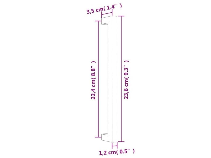 Bouton de porte, 224 mm, noir  - Conforama E