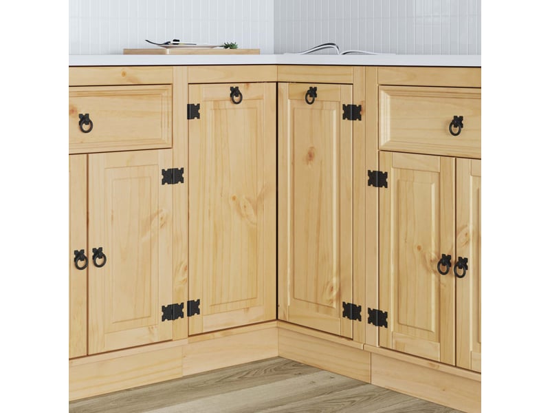 Meuble bas cuisine ; armoire avec étagère avec porte miel 60 x 32 x 40 cm pin massif - Conforama E