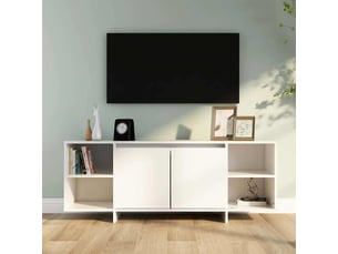 Meuble tv coloris blanc 130 cm <strong></strong>  <strong></strong>