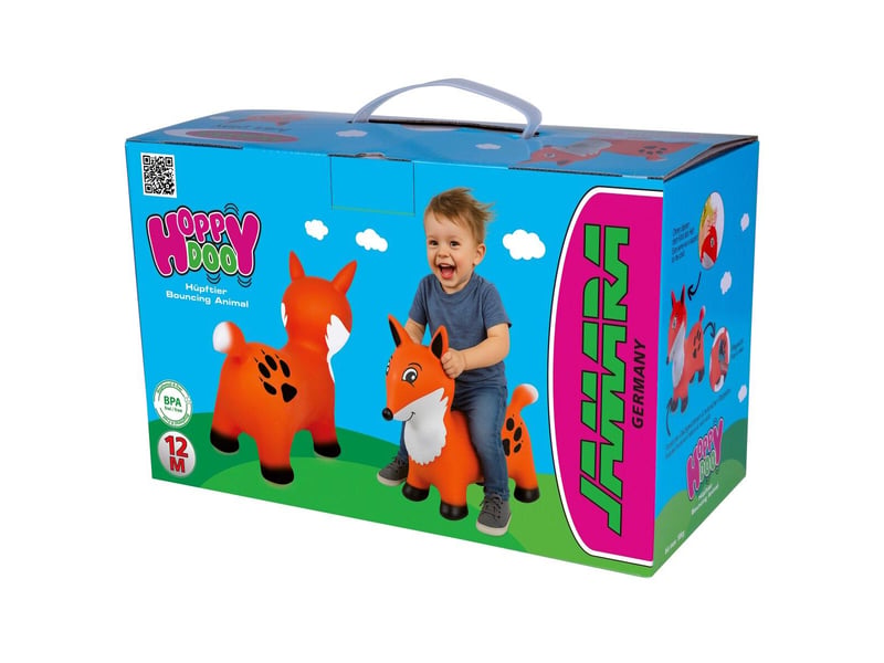  Animal rebondissante renard hoppydoo avec pompe 466006 - Conforama D