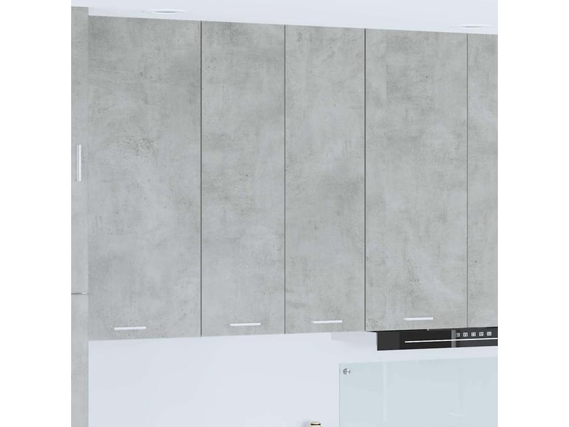 Meuble de rangement, armoire suspendue gris béton 60x31x100cm bois d'ingénierie shl5156 - Conforama B
