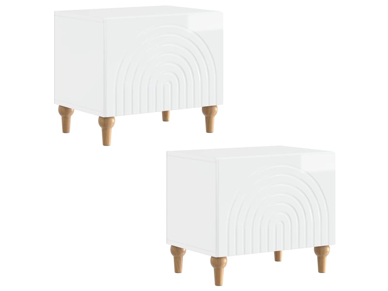  Meuble tv - banc tv - meuble de rangement blanc brillant bois d'ingénierie  - Conforama D