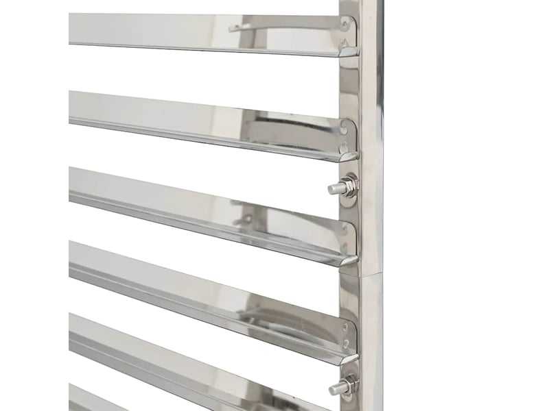  Desserte de cuisine, chariot de rangement pour 16 plateaux 38x55x163 cm inox  - Conforama D