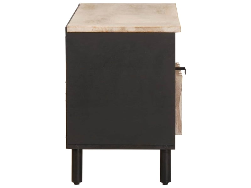 Meuble tv - banc tv - meuble de rangement avec tiroir finition lavage blanc 100 x 33 x 46 cm - Conforama D