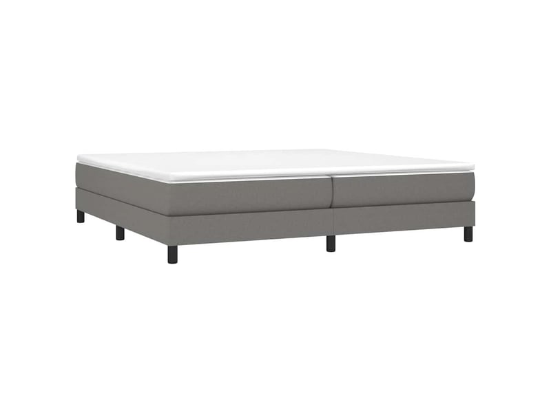  Lit double- lit adulte -  cadre de lit à lattes gris foncé 200x200 cm tissu  - Conforama B