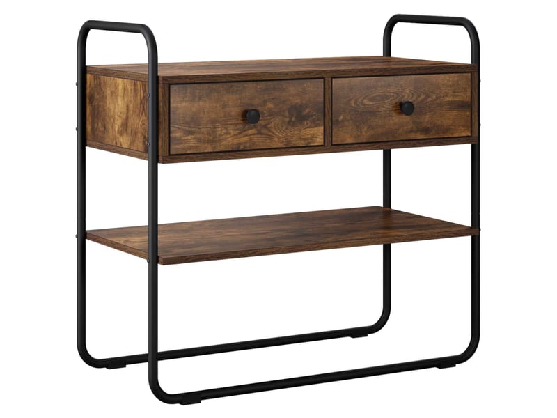 Vidaxl table console chêne fumé 100 x 40 x 75 cm bois d'ingénierie - Conforama A