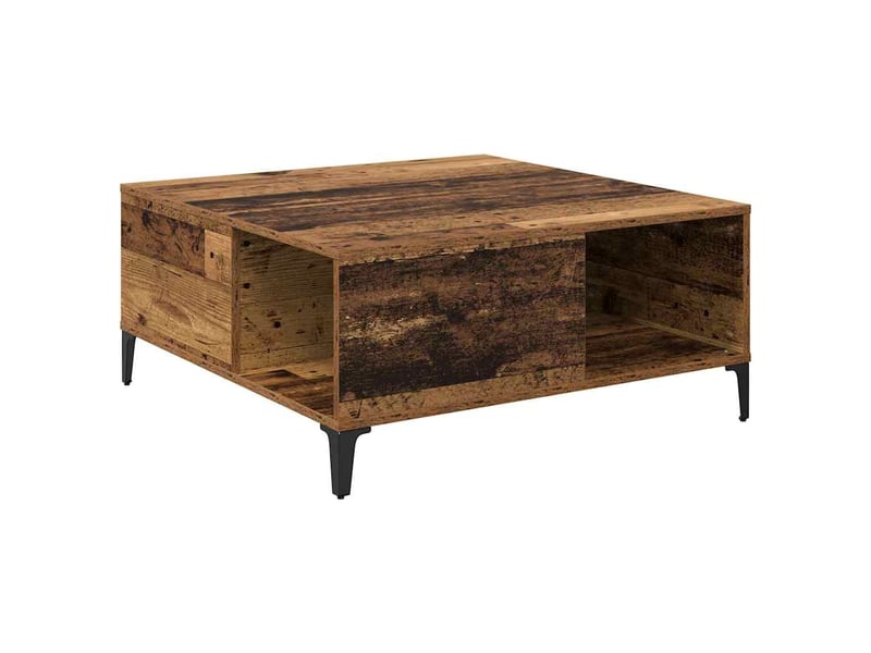  Table basse - table de salon - table à thé bois ancien 80 x 80 x 36,5 cm bois d'ingénierie  - Conforama A
