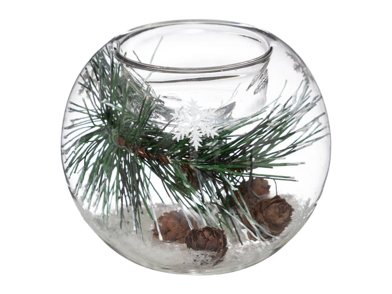 Photophore boule décoré verre  - Conforama D
