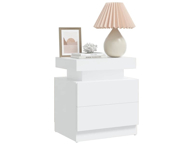  Table de chevet - cabinet de chevet - table de nuit blanc 45x35x52 cm aggloméré  - Conforama B
