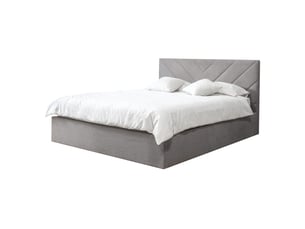Lit coffre 160x200 cm BOBOCHIC  ROMANE coloris gris
