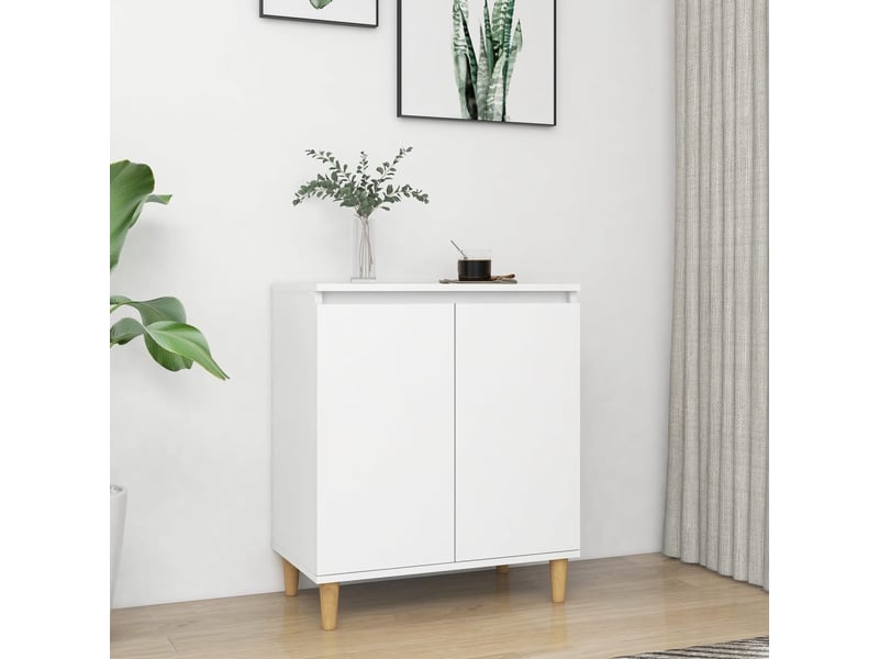  Buffet salon | buffet avec pieds en bois massif blanc bois d'ingénierie  - Conforama B